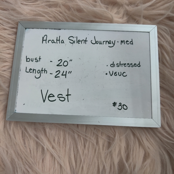 Aratta Silent Journey Gray Open Vest Size M - Picture 12 of 12